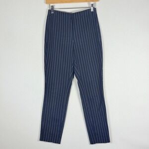 rag & bone Womens 4 Pinstripe Straight Leg Pants Blue White Office Professional